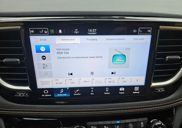 Chrysler Pacifica cena 271000 przebieg: 26167, rok produkcji 2022 z Słubice małe 781